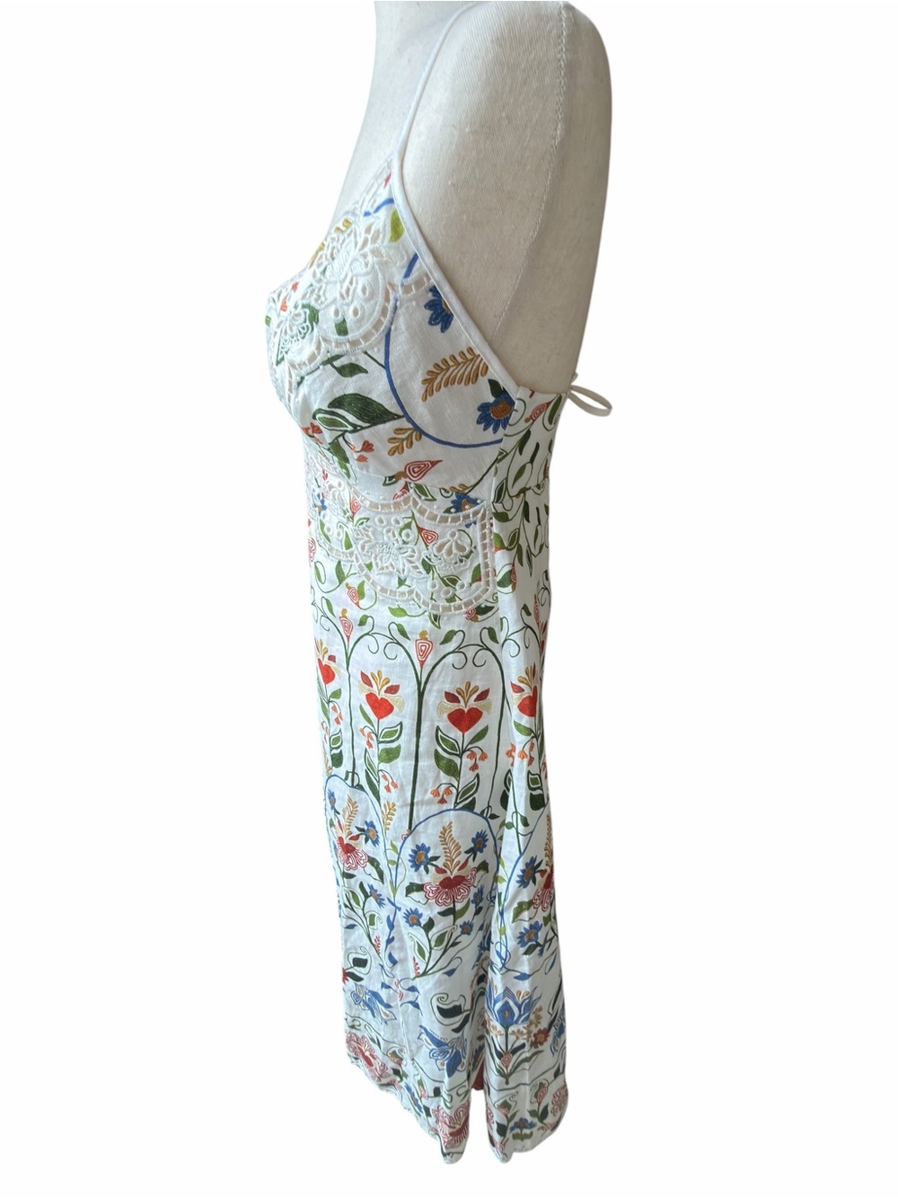 FARM RIO Stitched Garden Off White Midi Dress - S - Picture 5 of 10